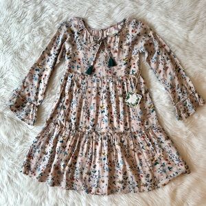Chelsea & Violet Girls Blush Floral Dress